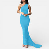 Auremae | Robe Maxi Asymétrique Drapée Femme