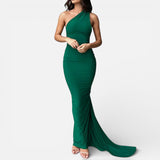 Auremae | Robe Maxi Asymétrique Drapée Femme