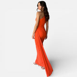 Auremae | Robe Maxi Asymétrique Drapée Femme